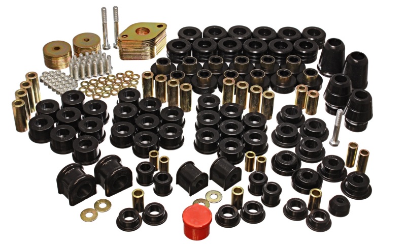 Jeep Wrangler Unlimited Suspension Bushing Kit - Front + Rear - Energy Suspension - Hyper-Flex Master Set - Black - `07-`11 Jeep Wrangler Unlimited Suspension Bushing Kit - Front + Rear - Energy Suspension - Hyper-Flex Master Set - Black - `07-`11